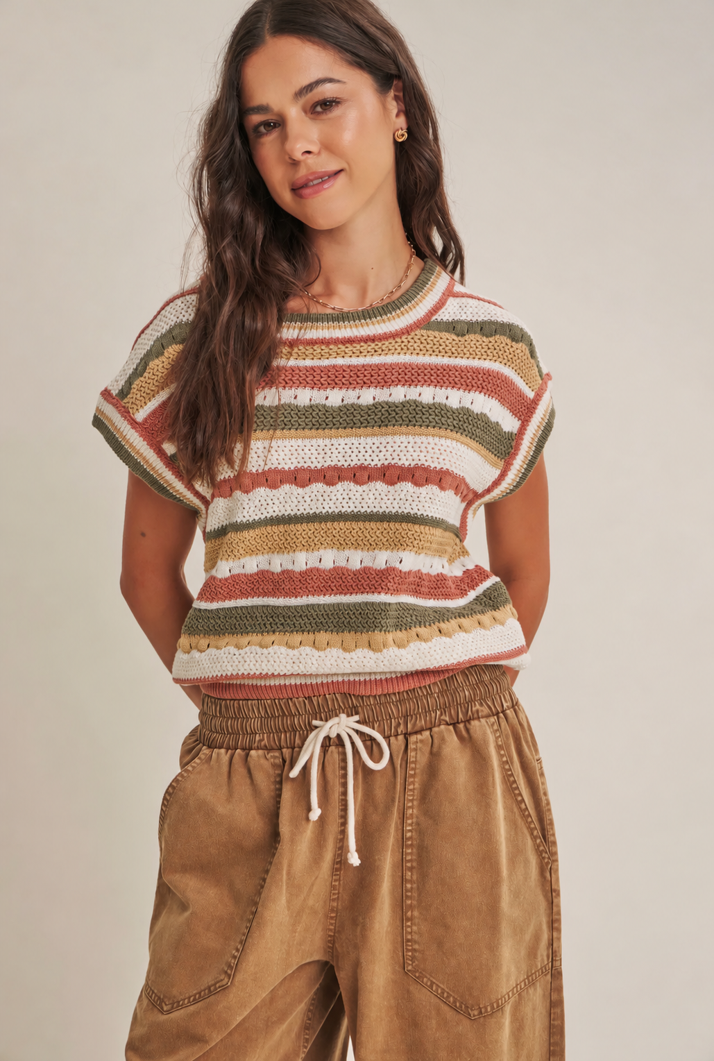 Autumn Wander Striped Knit Top