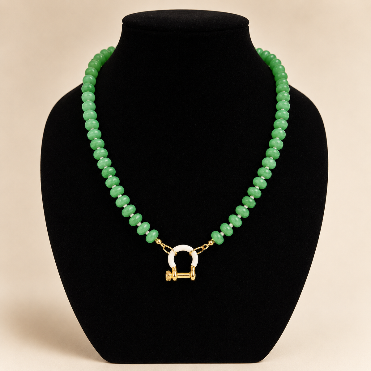 Green Opaque Quartz Necklace