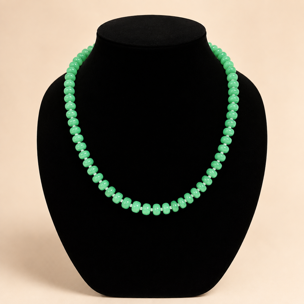Green Opaque Quartz Necklace