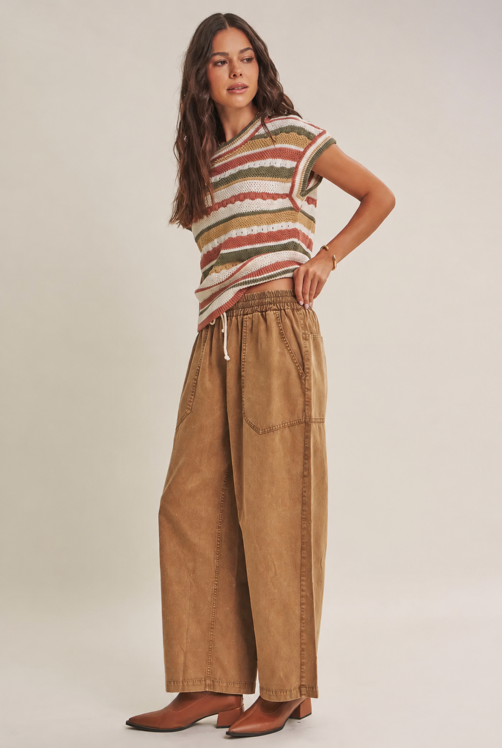 Autumn Wander Striped Knit Top