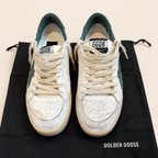 Golden Goose ball Star White &green Leather Sneaker
