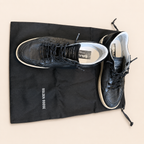 Golden Goose Ball Star black leather Glitter