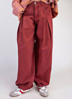 Sedona Drift Pleated Jeans — Washed Brick