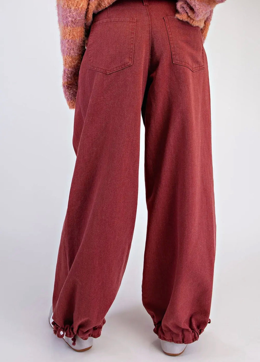 Sedona Drift Pleated Jeans — Washed Brick