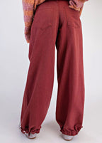 Sedona Drift Pleated Jeans — Washed Brick