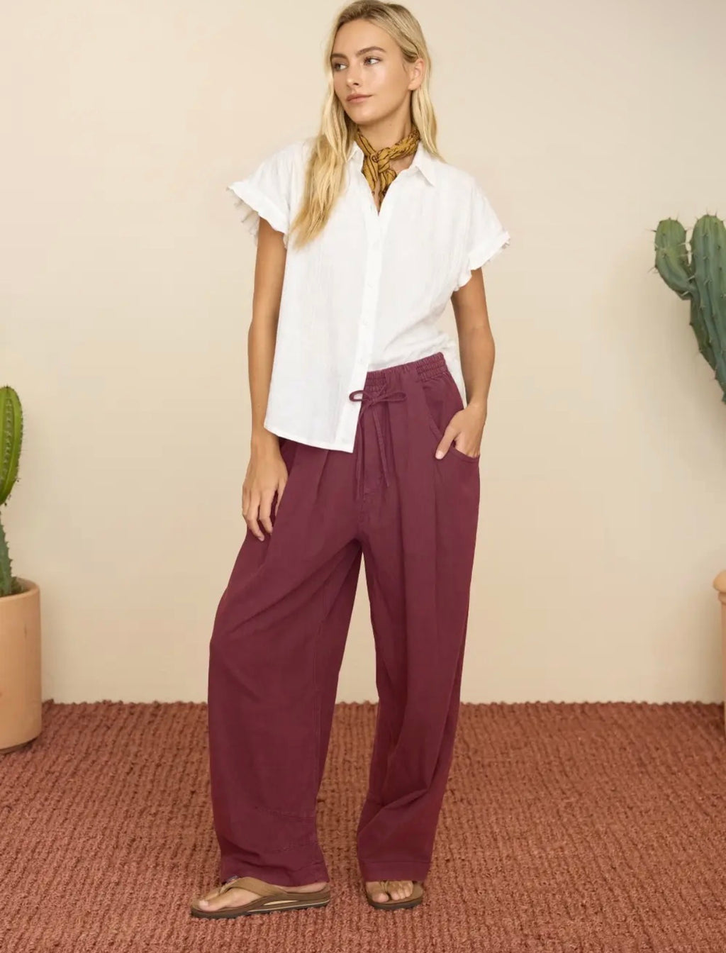 The Sundown Wide-Leg Pant – Mulberry