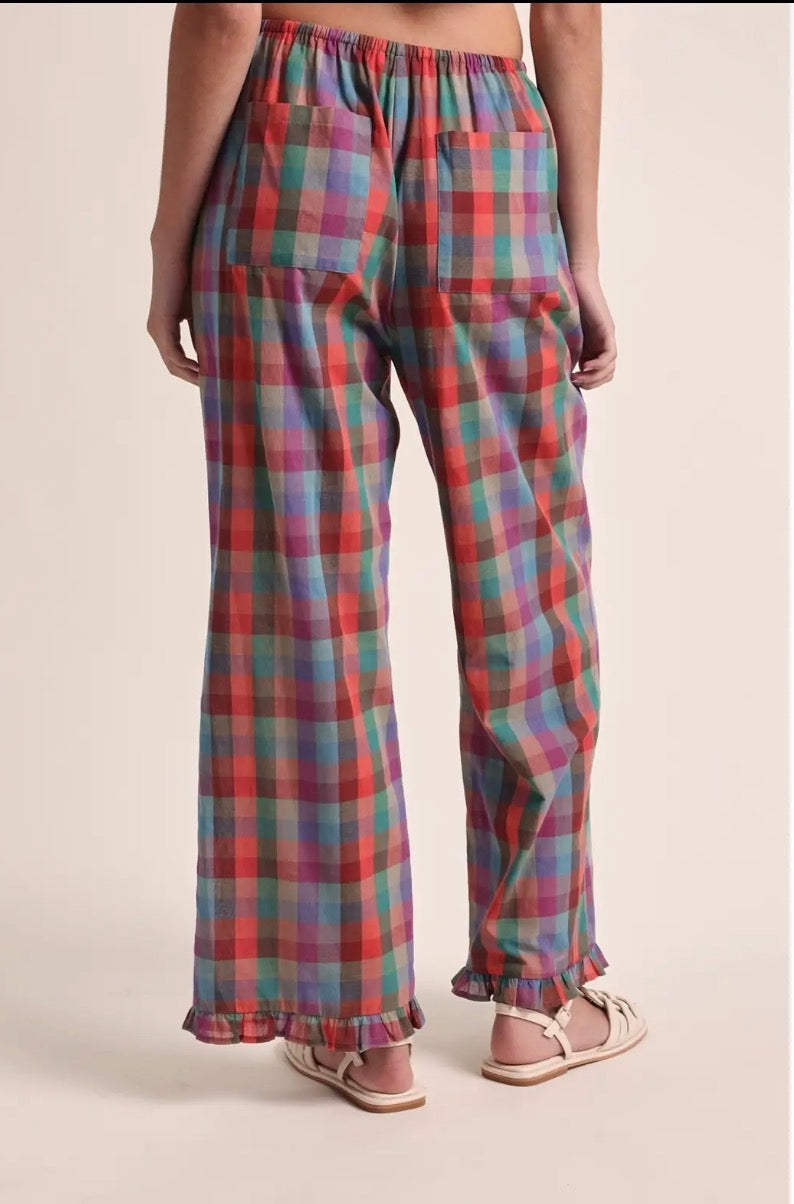 Multicolor Plaid Pants