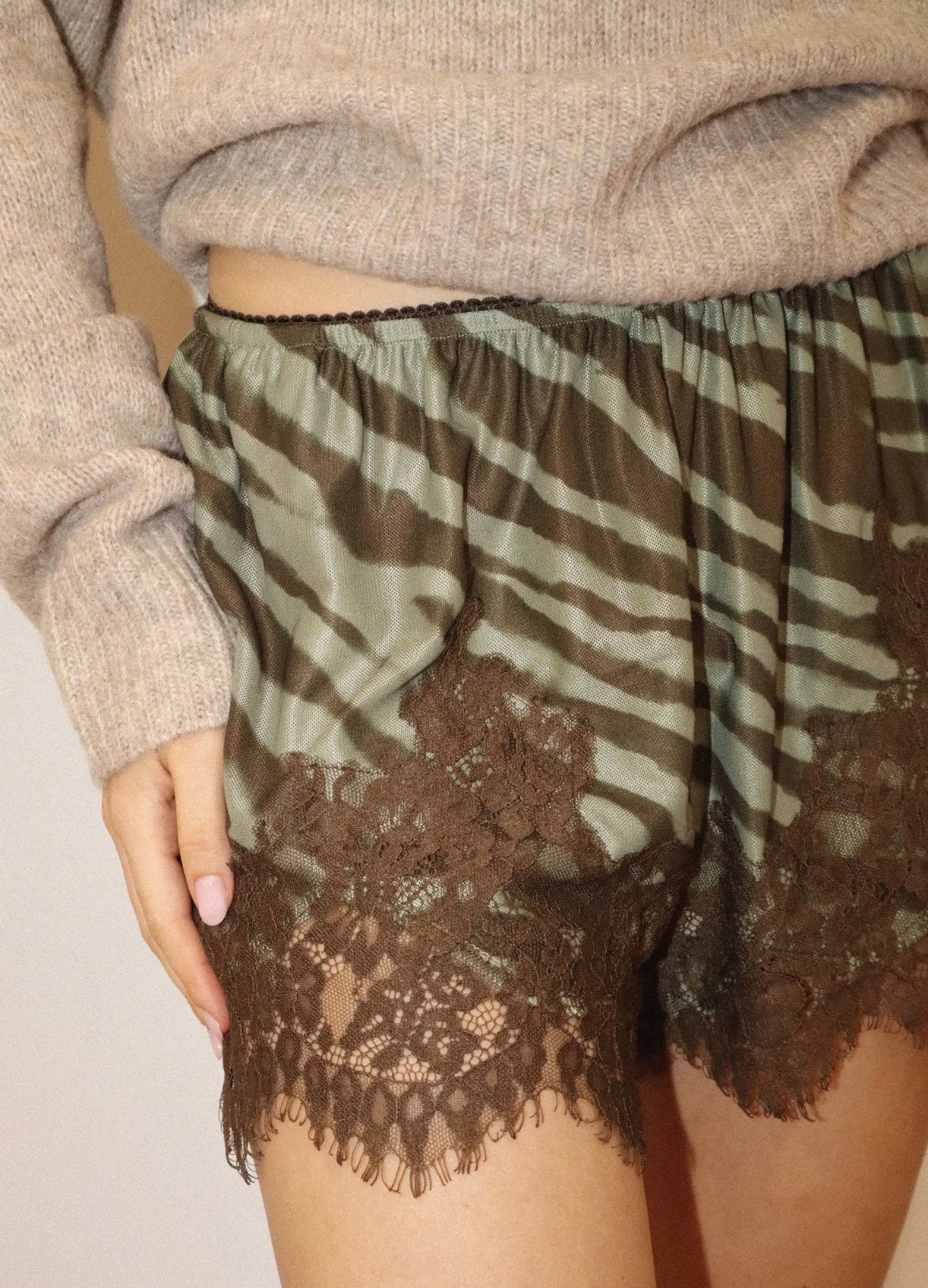Zebra Lace Shorts