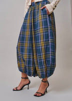 Midnight Plaid Balloon Pants