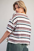 Forest Striped Boxy T-Shirt