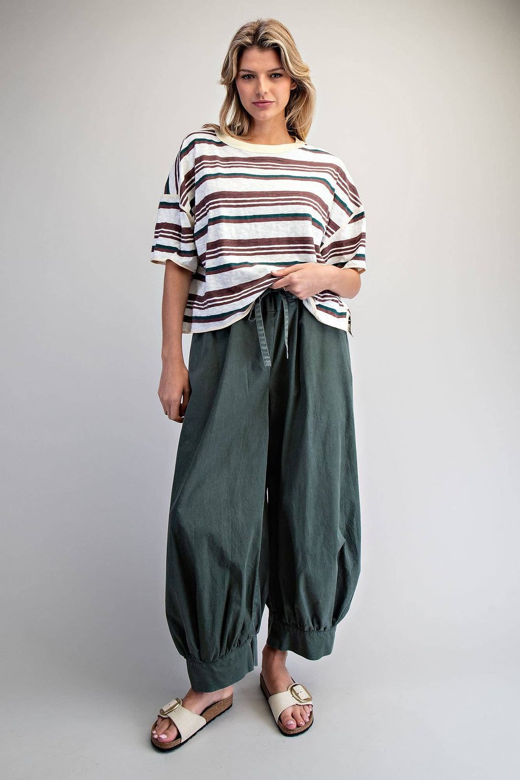 Forest Striped Boxy T-Shirt