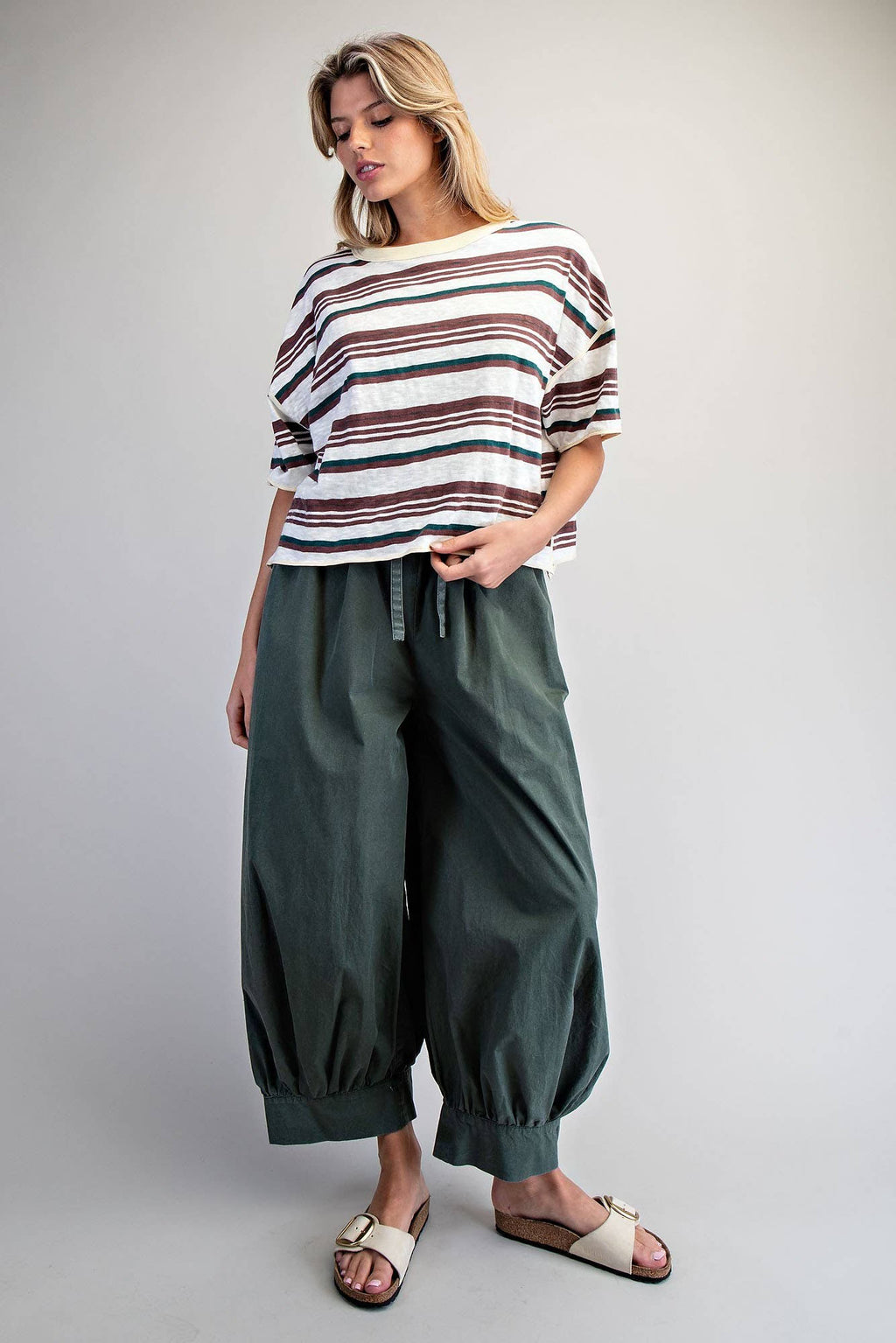 Forest Striped Boxy T-Shirt