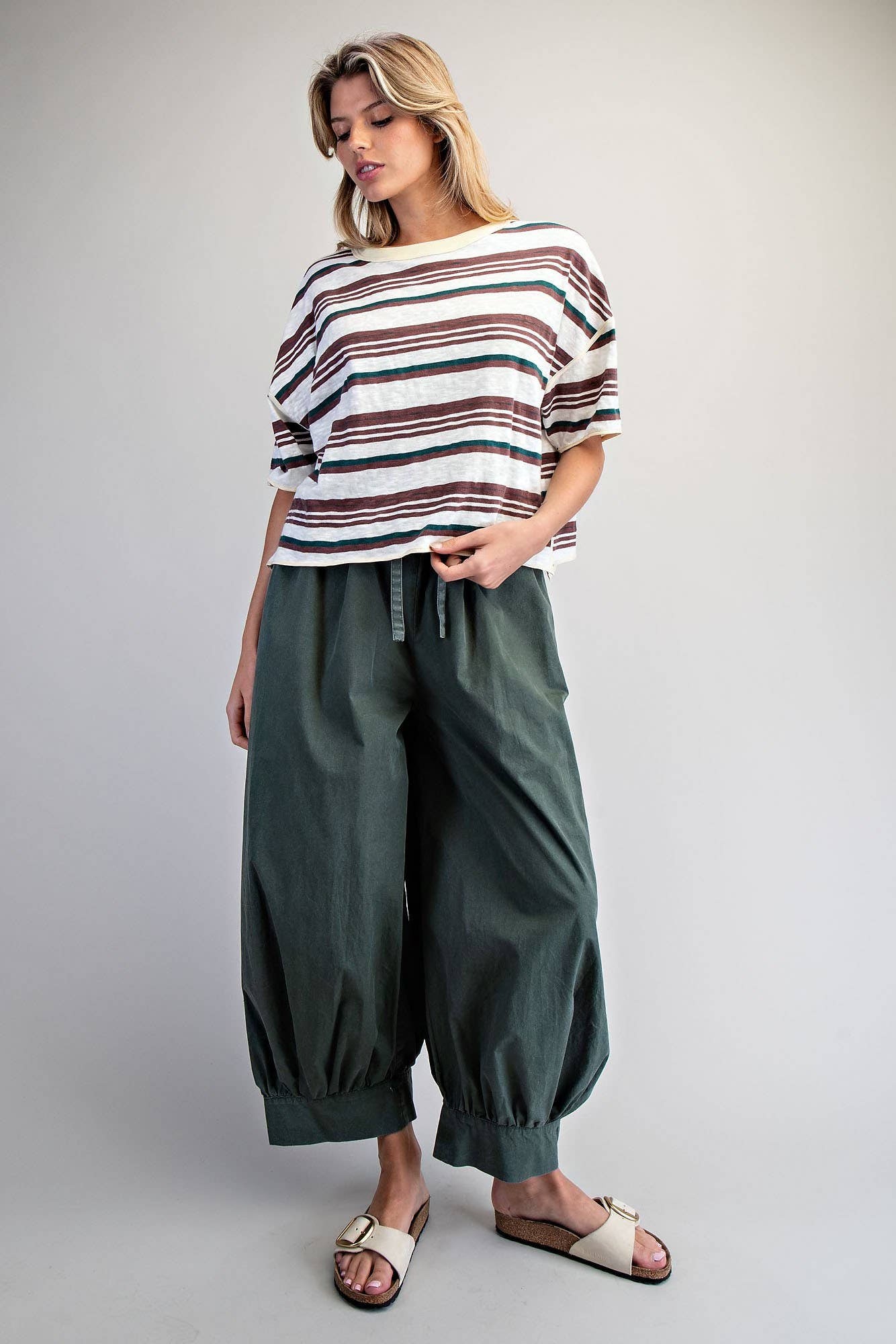 Forest Striped Boxy T-Shirt