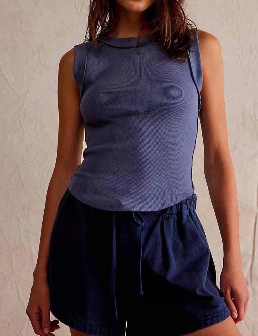 Ribbed Sleeveless Tank