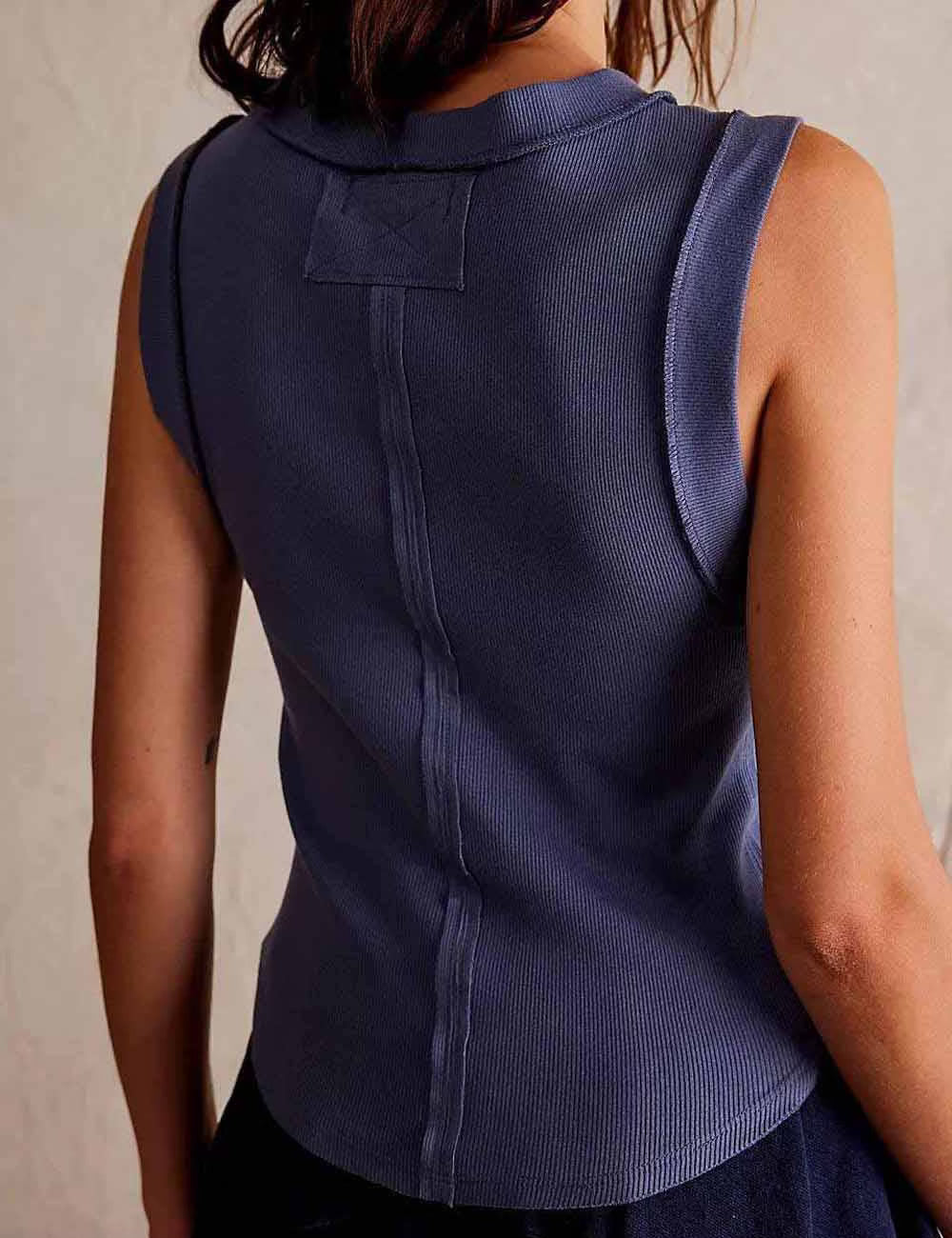Ribbed Sleeveless Tank