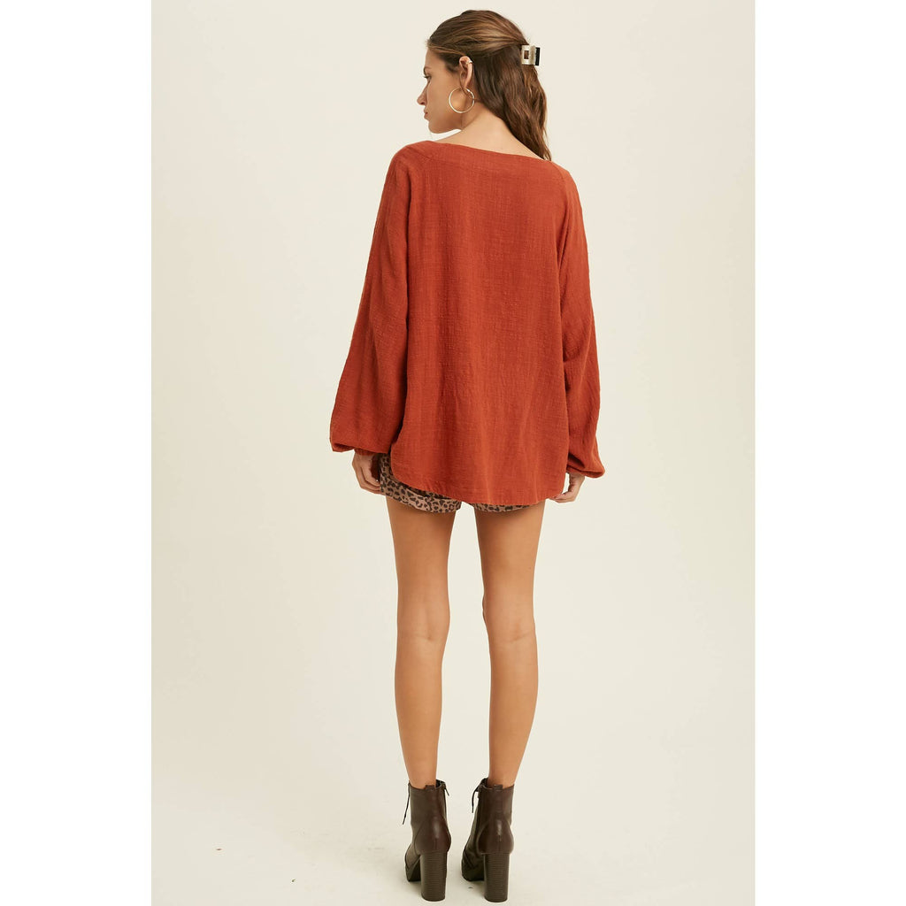 Desert Ember Gauze Top