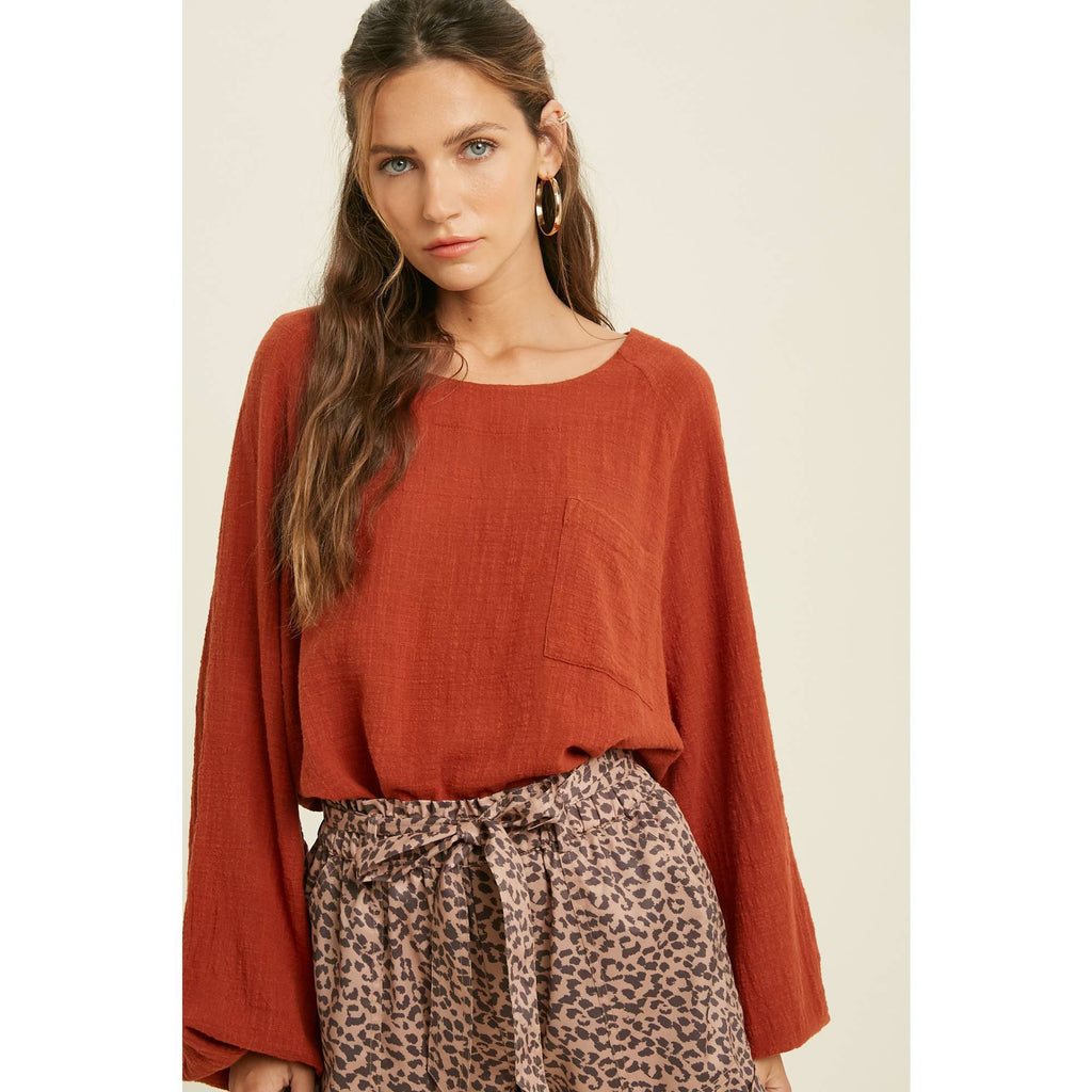 Desert Ember Gauze Top