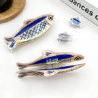 Bluefin Pearl Fish Claw Clip
