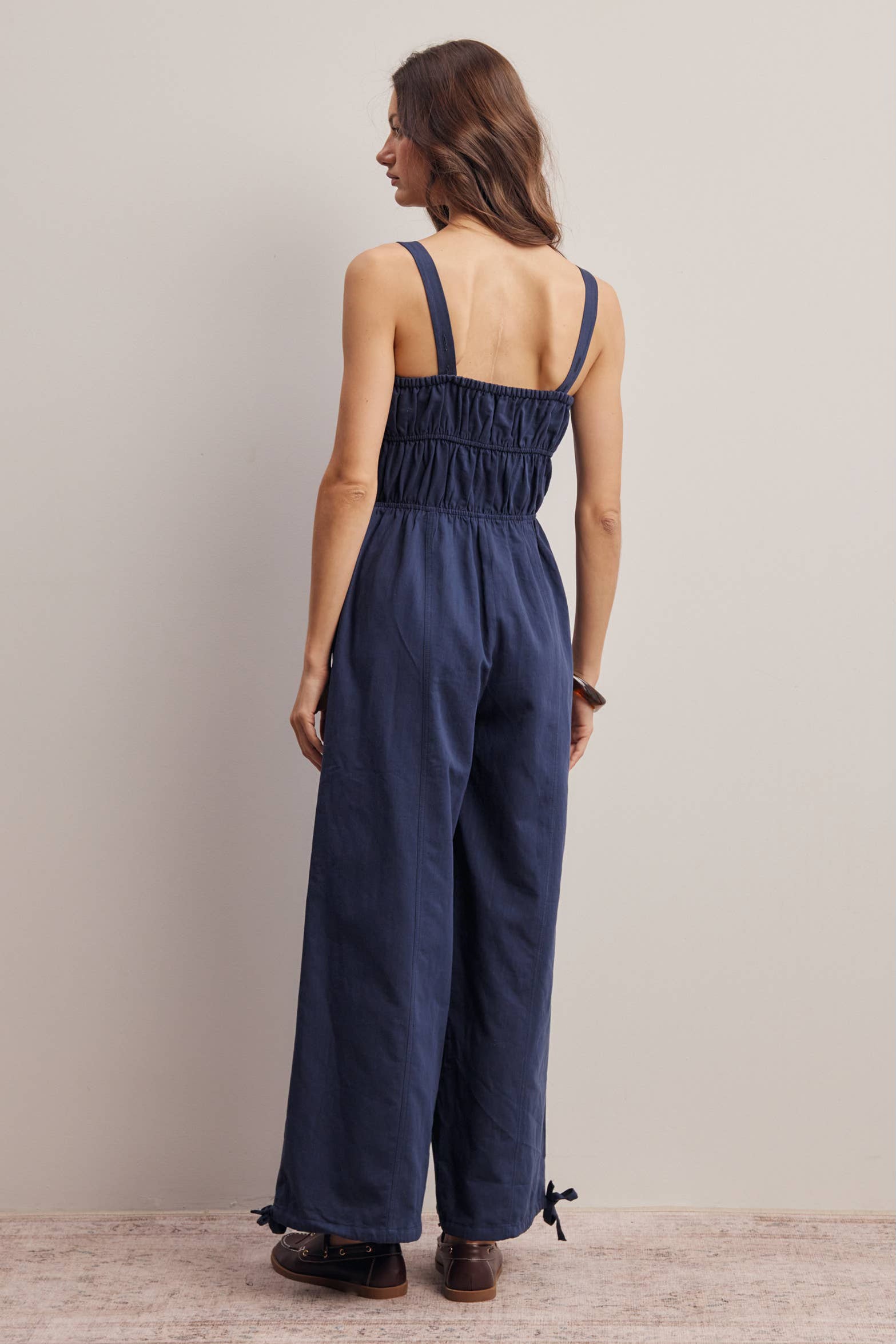 Tie Front Wide-Leg JumpSuit