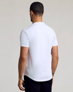 White Curved Hem Classic Crew Neck Tee