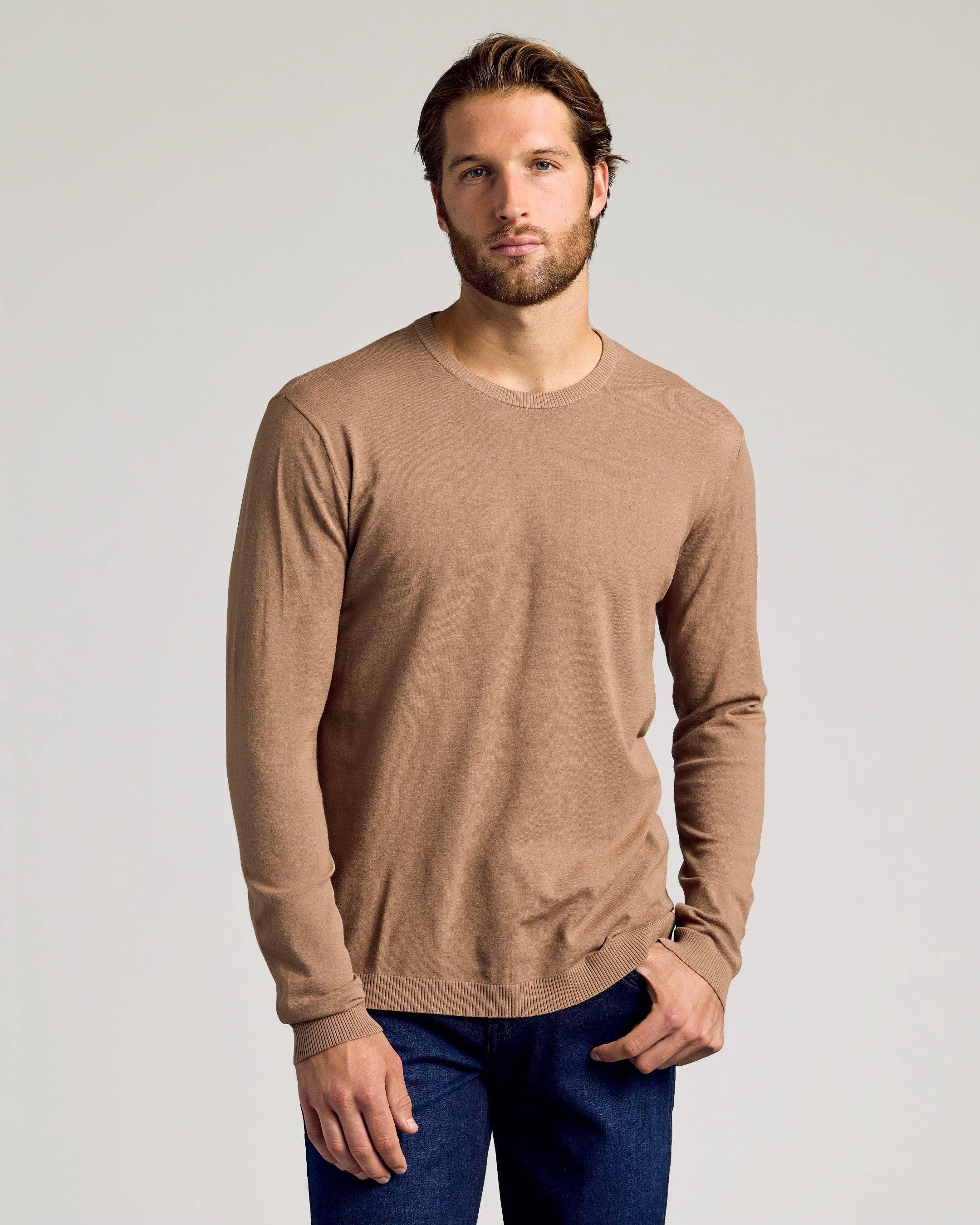 Classic Men’s Truffle Lightweight Crewneck Sweater