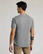 White Curved Hem Classic Crew Neck Tee
