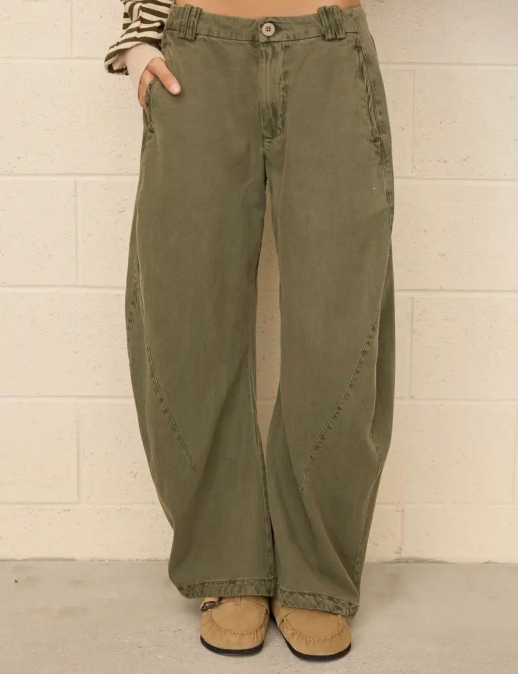The Sagewood Cotton-Denim Trousers